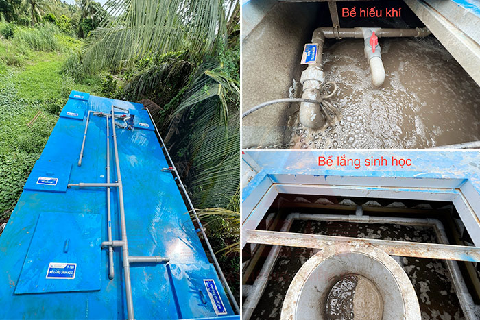 Các bể bên trong hệ thống xử lý nước thải