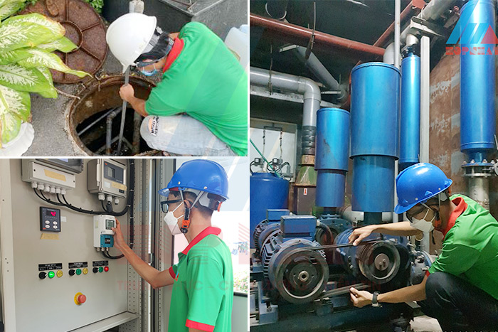 Công việc bảo trì hệ thống xử lý nước thải
